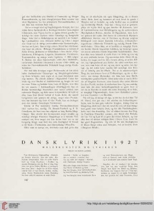 5: Dansk Lyrik i 1927 : Malerkunsten og Lyrikken, [3]