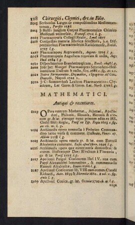 118-140, Mathematici - Architectura