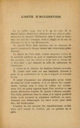 L'acte d'accusation