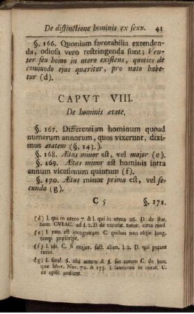 Caput VIII. De hominis aetate
