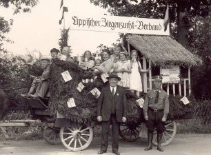 Deutsche Woche des Lipperlandes, Festzug am 17.09.1933. Detmold. Rosental. Papierabzug