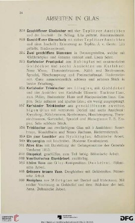 Arbeiten in Glas (Nr. 352-376)