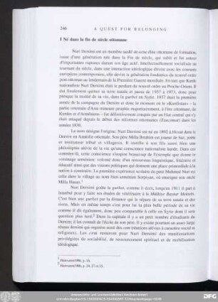 I Né dans la fin de siècle ottomane