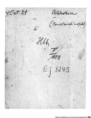 Bibliotheca Siue Antiquitates Vrbis Constantinopolitanae