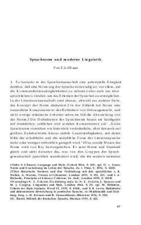Sprachnorm und moderne Linguistik