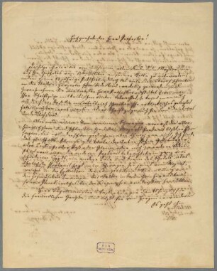 Karl Franz Emil Schafhäutl (1803-1890), Nachlass: Briefe von Karl Philipp Berger an Schafhäutl - BSB Schafhäutliana 1.1. Lattner, Karl Philipp