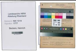 Entnazifizierung Heinrich Beckers , geb. 02.03.1889 (Haendler)