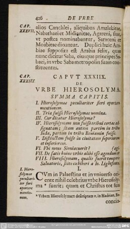 Caput XXXIIX. De Urbe Hierosolyma