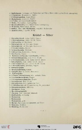 Kristall - Silber (Nr. 51-96)