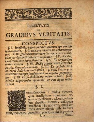 Dissertatio de gradibus veritatis