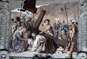 Fall unter dem Kreuz und Veronika mit dem Schweißtuch