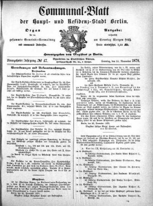 1878,47: No. 47, 24. November 1878