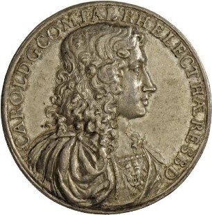 Medaille von Johann Linck mit dem Sinnbild des Kurfürsten Karls II. von der Pfalz, 1677