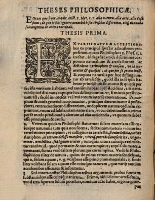 Theses philos. de natura, arte, casu, anima rat.
