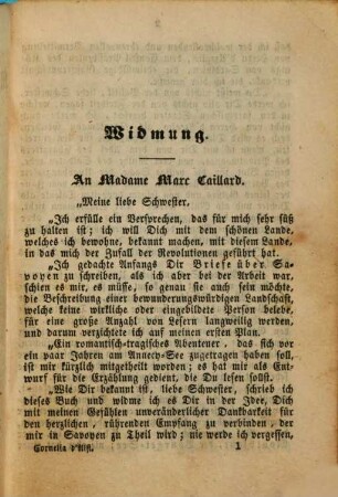 Die Marquise Cornelia d'Alfi oder der Annecy-See und seine Umgebungen Von Eugène Sue : Aus dem Französischen von August Zoller