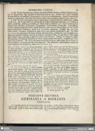 Periodus Secunda. Germania A Romanis Tentata