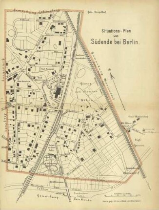 Karte: Situations-Plan von Südende bei Berlin