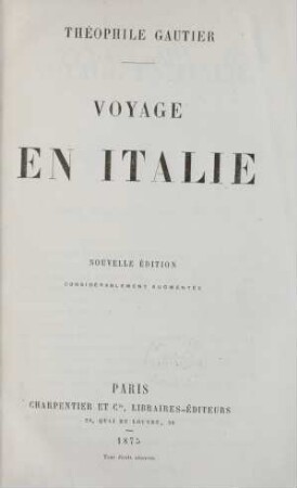 Voyage en Italie