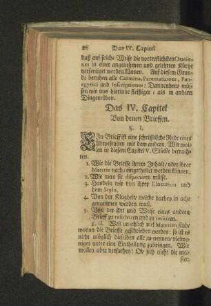 Das IV. Capitel Von denen Brieffen.