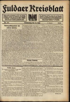 Ausgabe vom Donnerstag, den 10. Juni 1915.