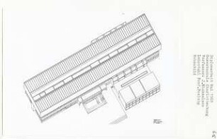 Gesamtschule Charlottenburg, Berlin-Charlottenburg (Diplomarbeit bei Peter Poelzig): Perspektivische Ansicht (Vogelschau)