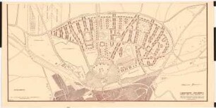 Teilbebauungsplan der Stadterweiterung Goslar Nördliche Stadterweiterung: (Druck von Inv.Nr. 21330): Grundplan und Lageplan 1:2000 in zwei Teilen