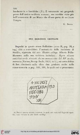 Due iscrizioni cristiane