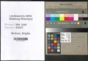 Entnazifizierung Brigitte Bertram , geb. 24.01.1920 ()
