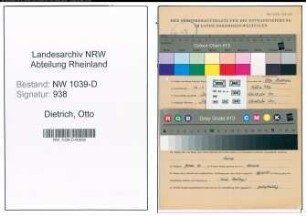 Entnazifizierung Otto Dietrich , geb. 12.01.1900 (Chemiker)