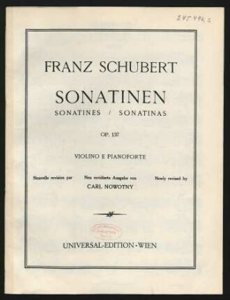 Violino, op. 137, No. 1