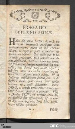 Præfatio Editionis Primæ.