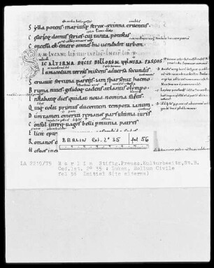 Lukan, Bellum Civile — Initiale S(ic alterna), Folio 56recto
