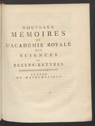 Classe De Mathématique