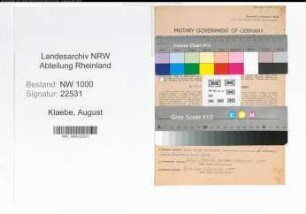 Entnazifizierung August Klaebe, geb. 11.09.1903 (Arbeiter)