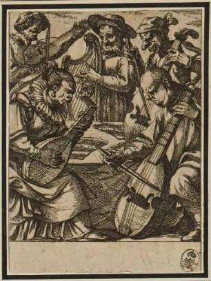 Fünf Musiker, aus der Serie der grotesken Figuren