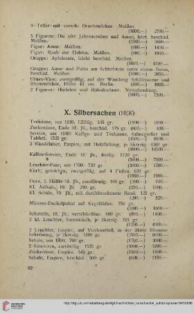 X. Silbersachen