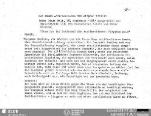 Zum Thema Antifaschismus