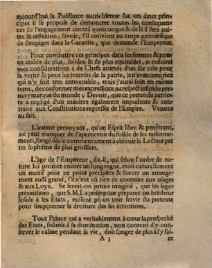 Examen Des Reflexions Dún Patriote Allemand Impartial, Sur La demande de la Garantie De la Pragmatique Imperiale