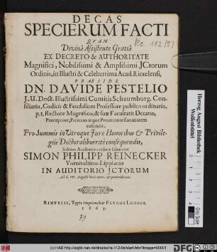 Decas Specierum Facti
