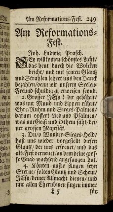 Am Reformations-Fest. - Nach der Predigt.