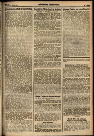 Zweite Ausgabe vom Mittwoch, den 03. März 1937.