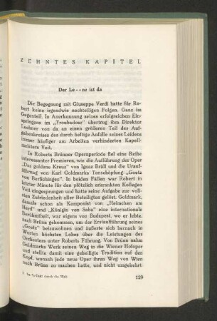 Zehntes Kapitel Der Le--nz ist da