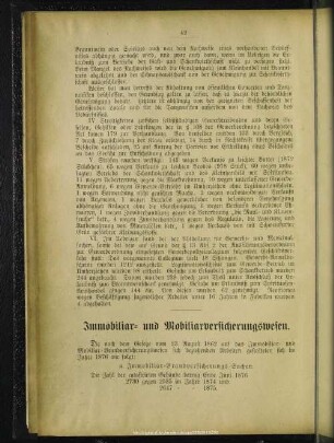 Immobiliar- und Mobiliarversicherungswesen