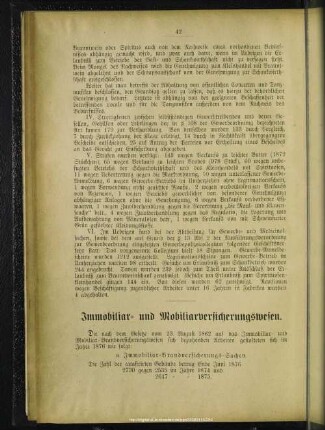 Immobiliar- und Mobiliarversicherungswesen