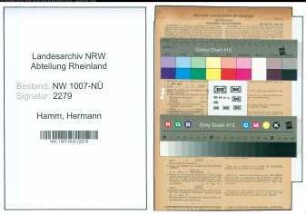 Entnazifizierung Hermann Hamm , geb. 16.07.1915 (Verw.Angestellter)