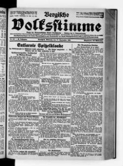 Bergische Volksstimme. 1917-1932