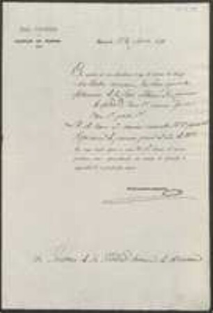 Brief von Físicas y Naturales Real Academia de Ciencias Exactas (Madrid) an Regensburgische Botanische Gesellschaft