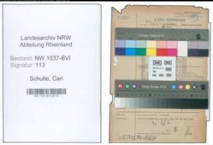 Entnazifizierung Carl Schulte , geb. 00.00.0000 (Gastwirt)