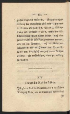 XIV. Deutsche Reichsstädte