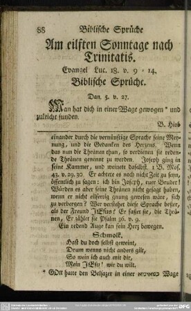 Am eilften Sonntage nach Trinitatis